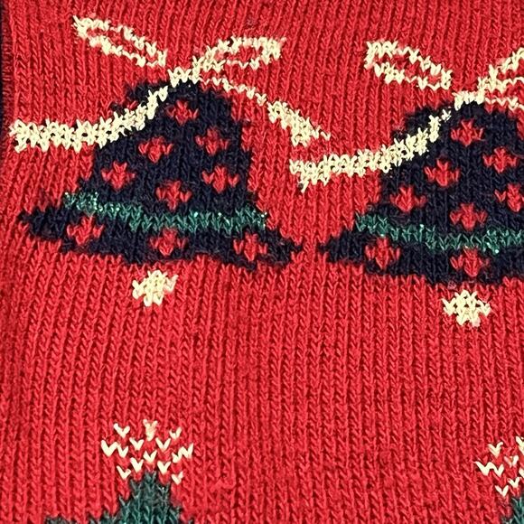 Vtg Nutcracker Ugly Christmas Sweater Cardigan Teddy Bears Hearts Bells Medium - Picture 3 of 8